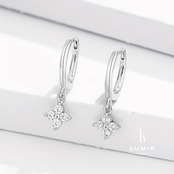 フラワーチャームフープピアス