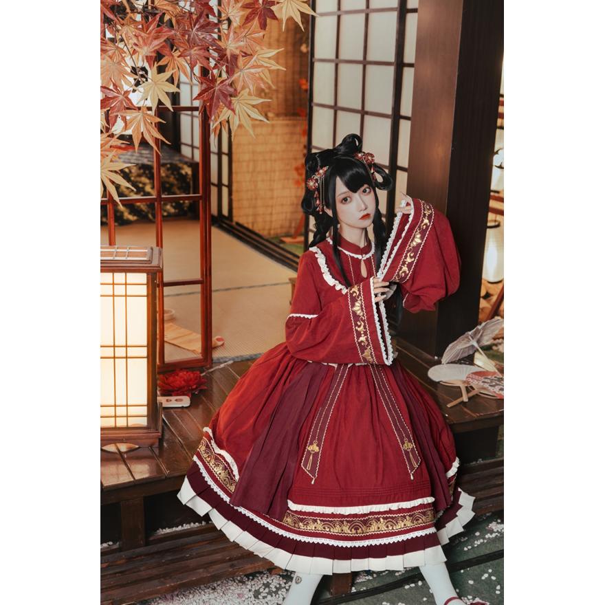 天使と悪魔 サブカル系 ロリータ 華ロリ ワンピース チャイナ服 中華服