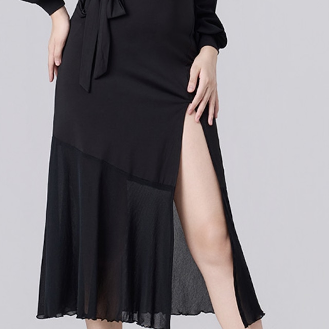 ラップスタイル ロングスリーブ ダンスワンピース ds1192