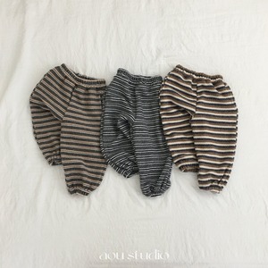 《予約/送料無料》cookie stripe jogger / aou studio