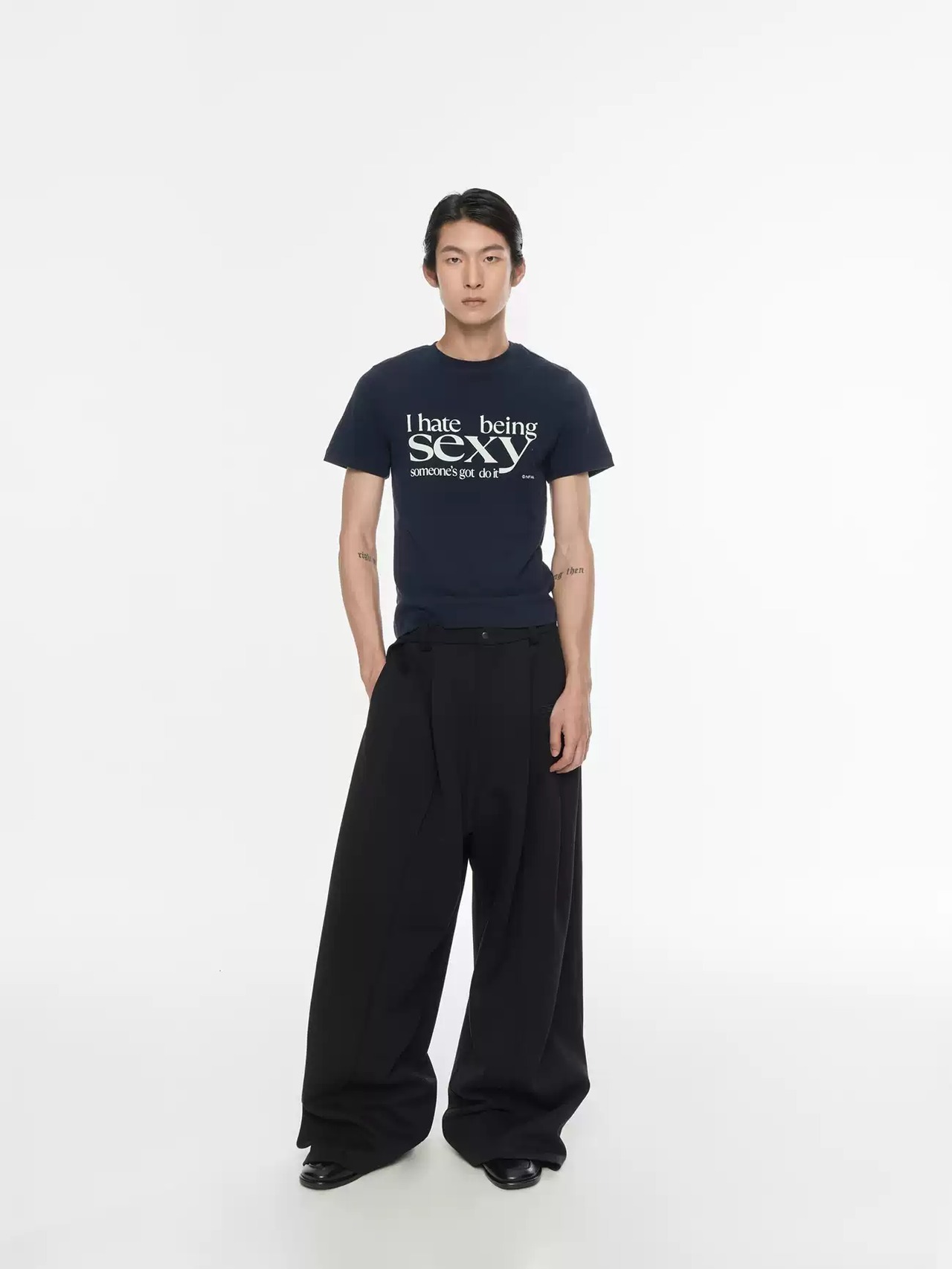 NFAI Black/Gray Loose-Fit Baggy Sweatpants
