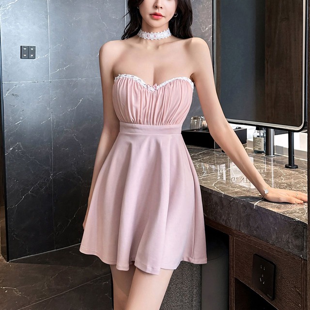 ミニドレス ～XL（4色） K2446