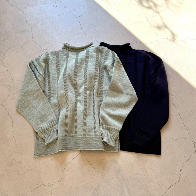 Caledoor  Merino Wool Roll Neck Sweater Made by GUERNSEY WOOLLENS