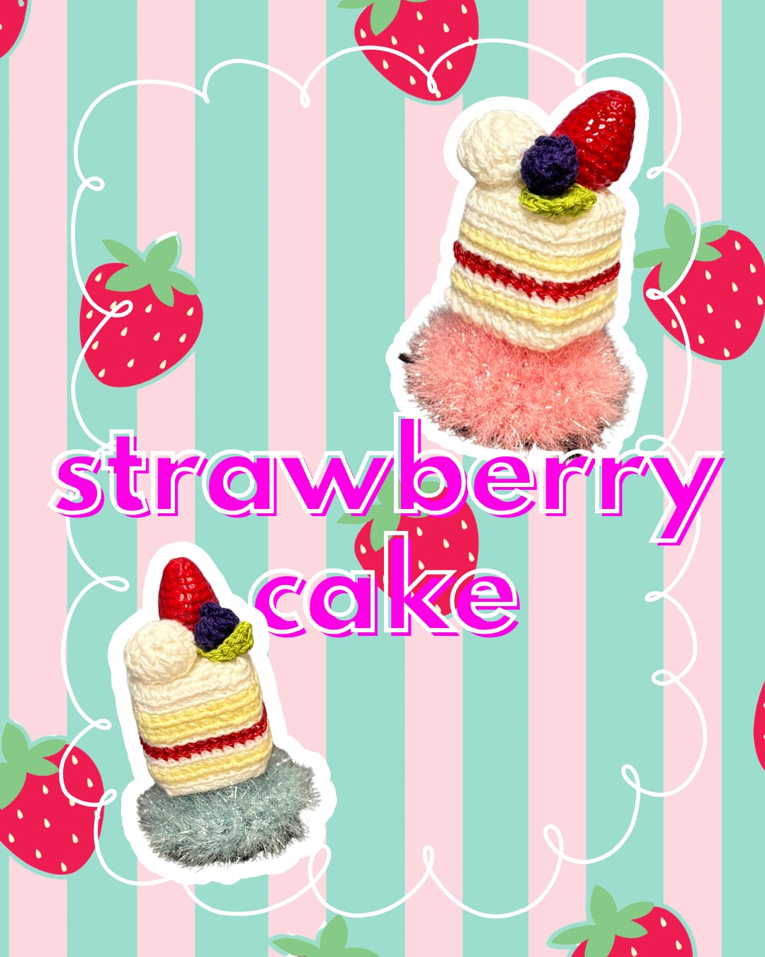 #ちょこっと乗るシリーズ「ストロベリーケーキ」/ペット用アクセサリー(犬・猫・その他)