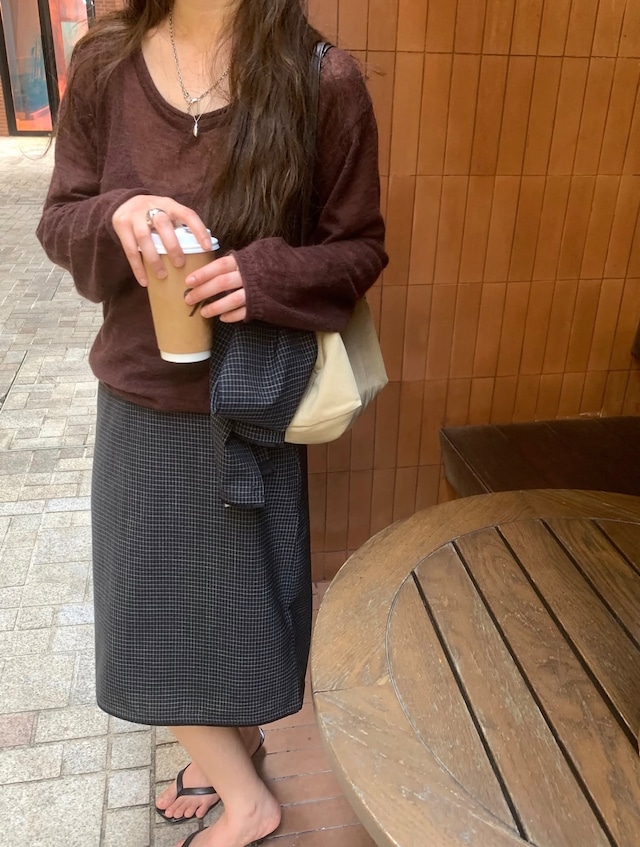 (予約) taffeta / Rectangle skirt & scarf set 1color