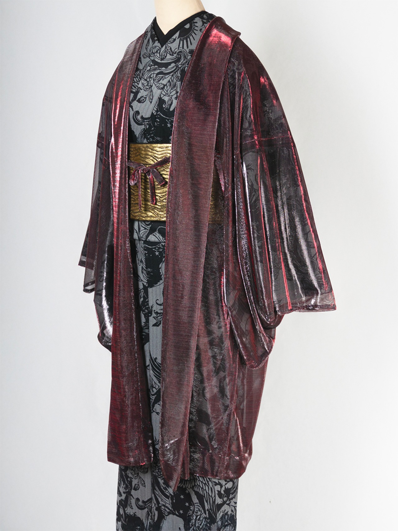【即納品】Rumi Rock羽織　オーロラ　レッド×シルバー　[B586 B1225]