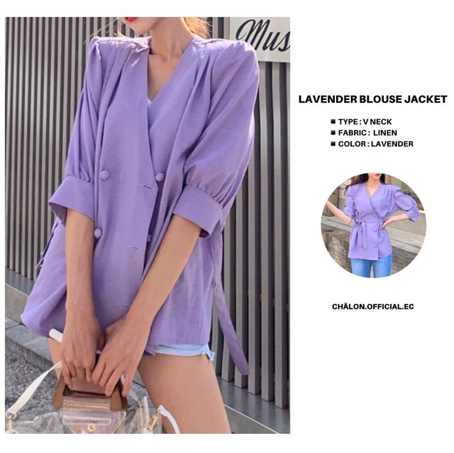 lavender blouse jacket