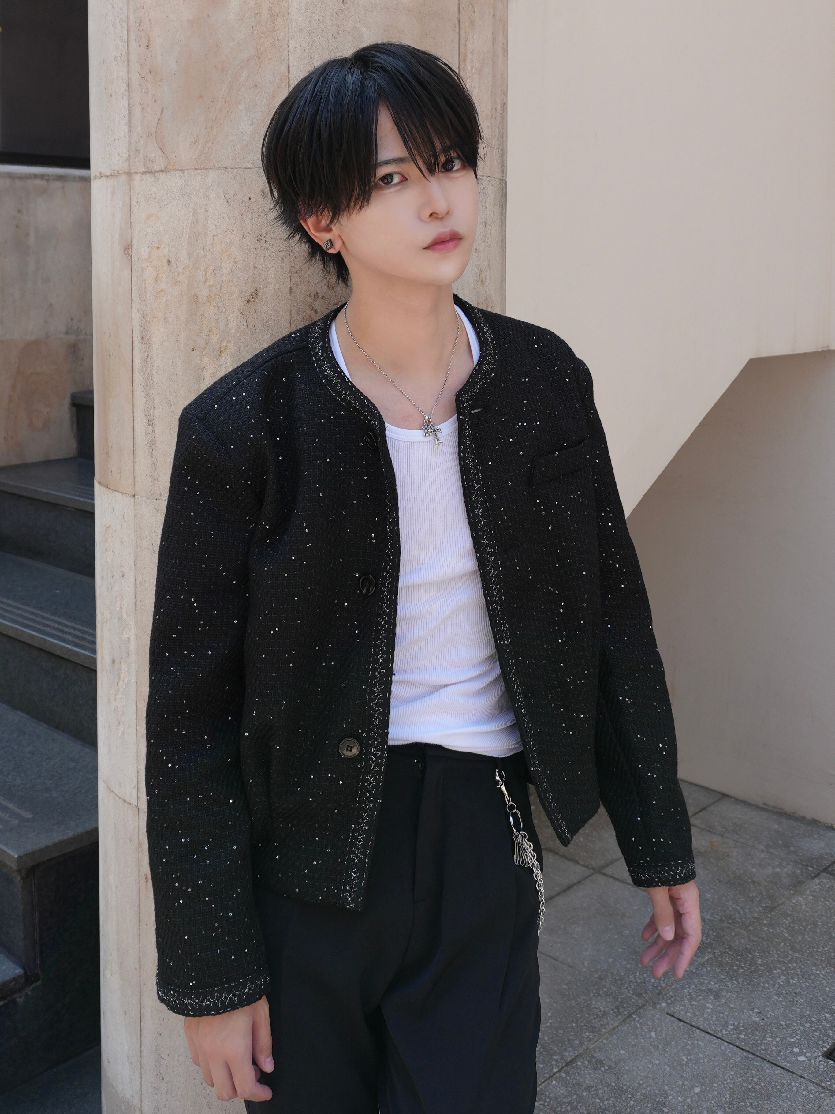 ジャケット・アウター ALUDE lame stitch short jacket ジャケット・アウター ALUDE lame stitch short jacket ALUDE SELECT