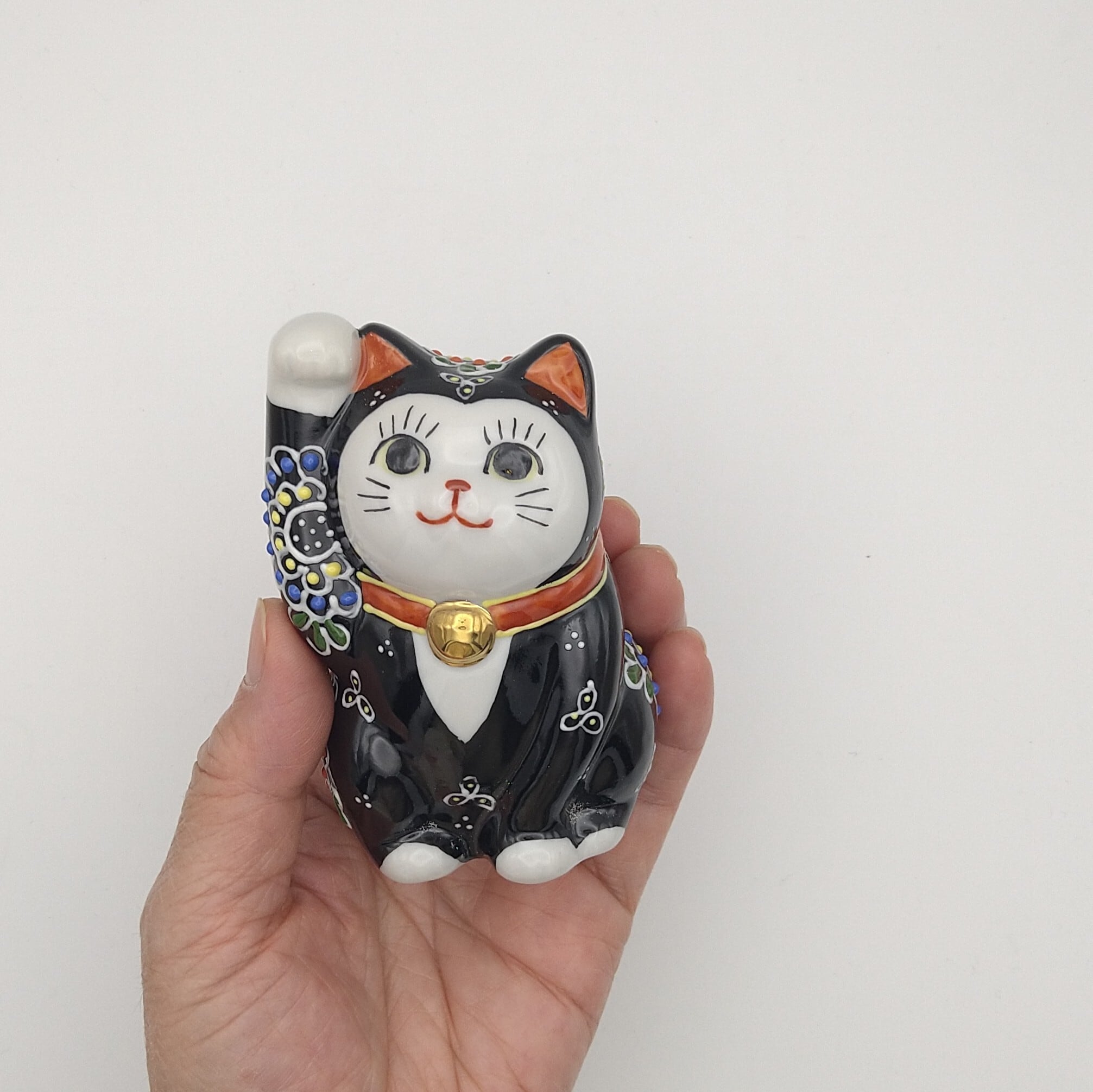 くろ色の招き猫 盛り（右手あげ、左手あげ）」友山 | kutanieishin