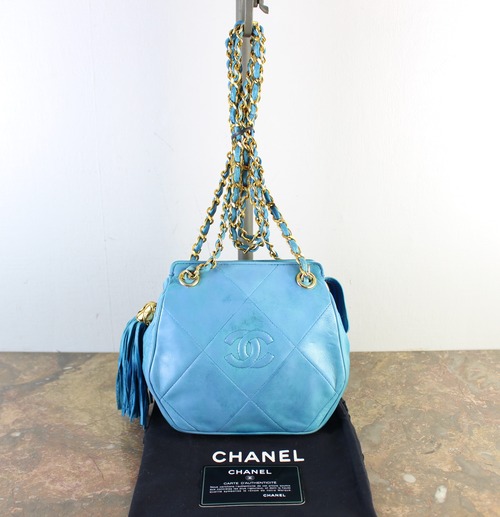 .CHANEL MATELASSE COCO MARC TUSSEL CHAIN LEATHER SHOULDER BAG MADE IN ITALY/シャネルマトラッセココマークタッセルチェーンレザーショルダーバッグ2000000056050