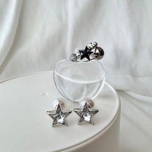 【 STAR ear cuff set 】（BLACK）No.1349