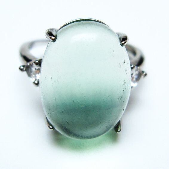 フローライト リング 蛍石 指輪 フリーサイズ 17号 一点物 メール便可 [M便 1/20] 115-7071