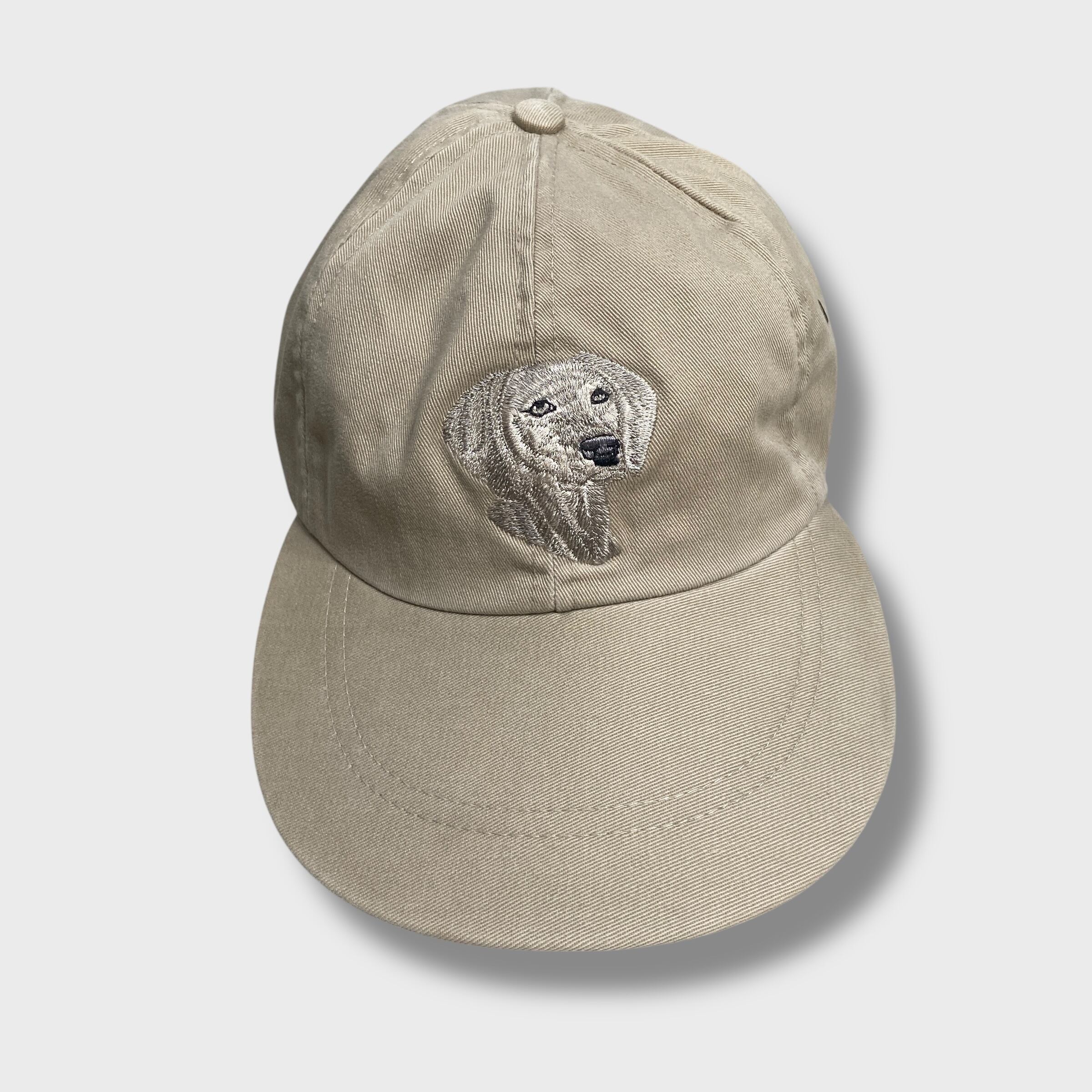 90s ORVIS 犬刺繍キャップ USA製 レトリバー ベージュ オービス | 古着