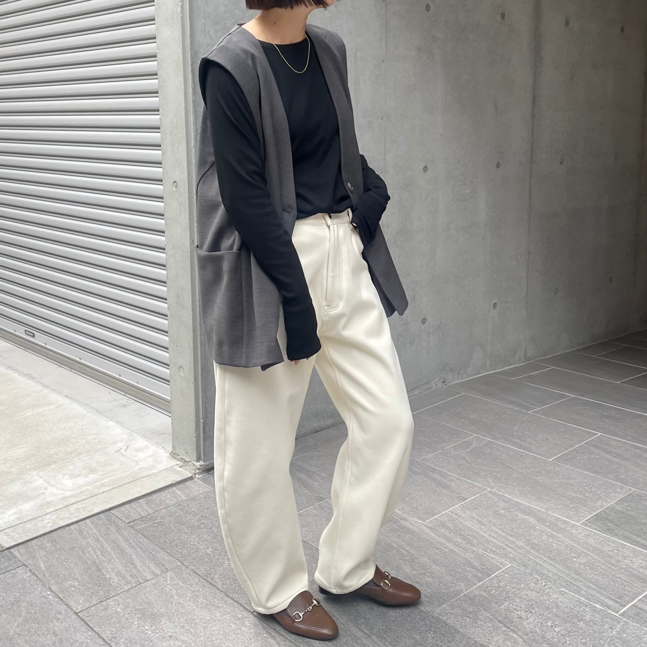 裏起毛モロッコデニム『WHITE』（NO.68261605） | AnnaKerry