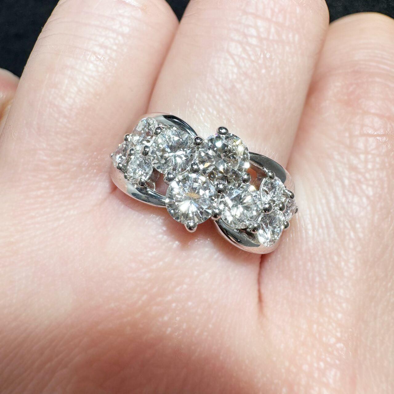 Pt900 2.025ct ダイヤモンド クラスター リング | カオキ | 日本最大級