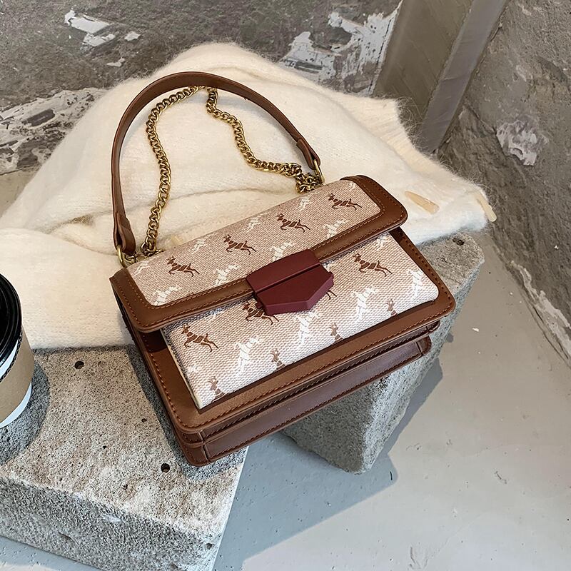 バッグレディース2020新しいトレンディなファッションネットレッドチェーンスモールスクエアバッグニッチデザインワイルドインシングルショルダーメッセンジャーバッグ Tiancai_Wing_Bag89425830965