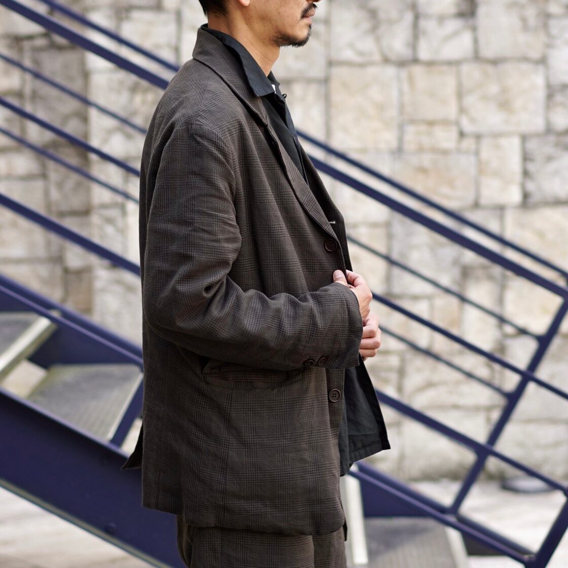 EVAN KINORI(エヴァン キノリ) / Three Button Jacket-Wool/Paper Glen 