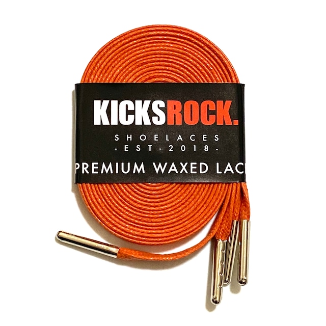 WAXED  SHOELACES  ORANGE