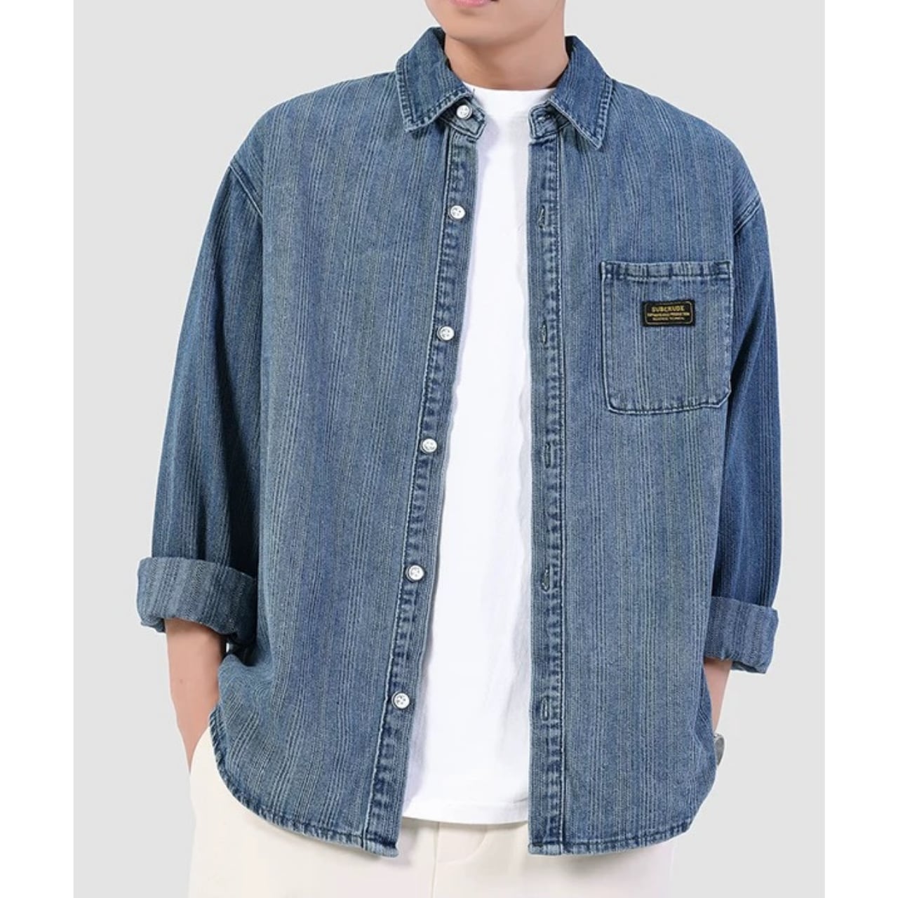 コーデュロイ ロングスリーブ レギュラーカラーシャツ 00233