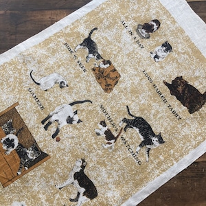 Deadstock / NOS【Kay Dee Designs】 Cat Tea Towel Vintage