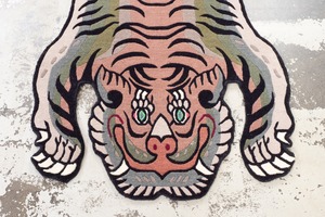 Tibetan Tiger Rug 《Mサイズ•ウール・オリジナル4・秋の蓑虫202》チベタンタイガーラグ