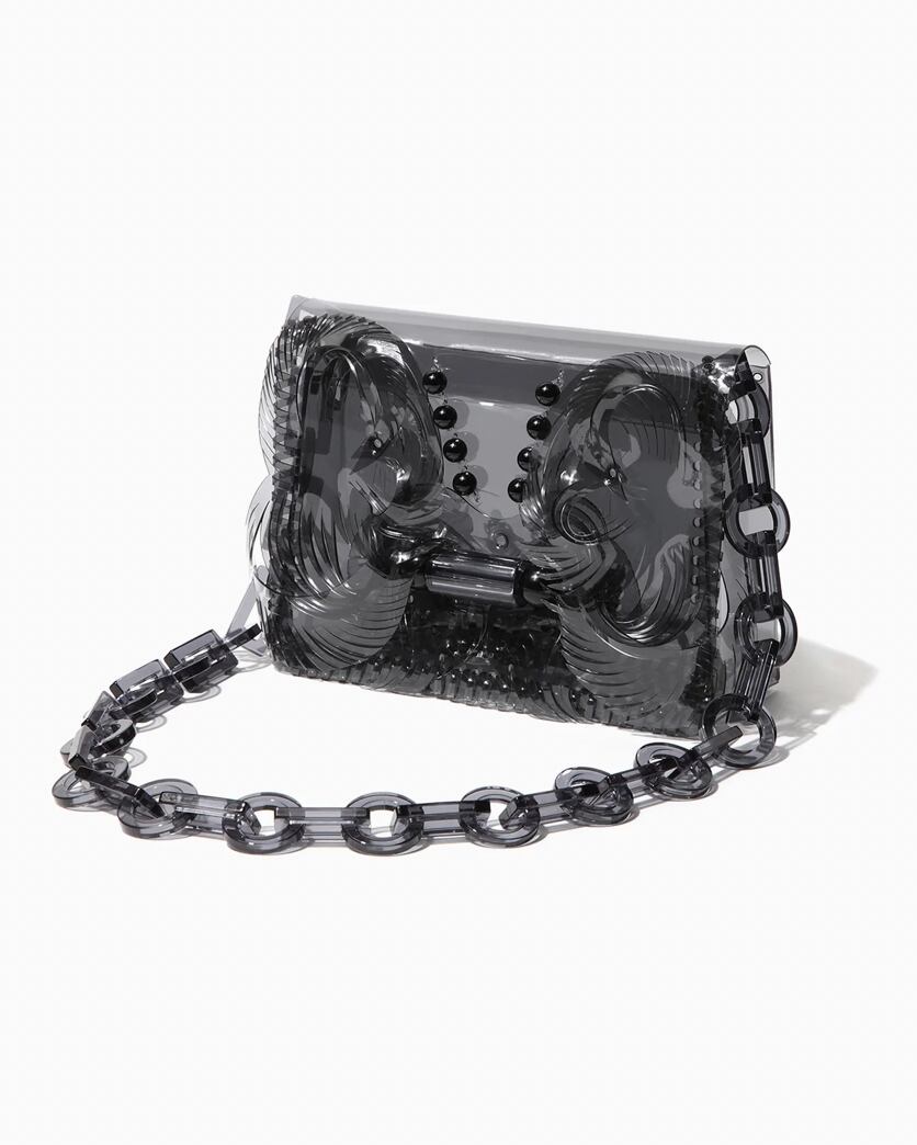 【23SS】Mame Kurogouchi マメクロゴウチ / Transparent Sculptural Mini Chain Bag -  black | TRENTオンラインショップ　(福岡市セレクトショップ) powered by BASE