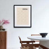 2026 MINIMAL CALENDAR｜余白と数字が美しいミニマルカレンダーポスター｜一年を整える洗練デザインA4ポスター