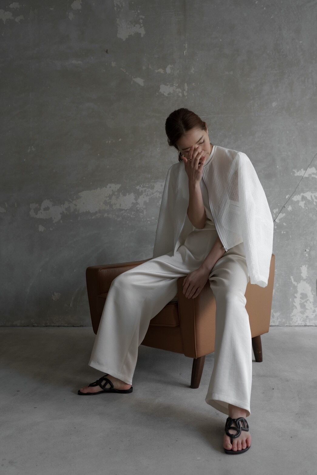 Otona satin pants(ivory) 9月下旬から10月上旬頃発送 | roughlow