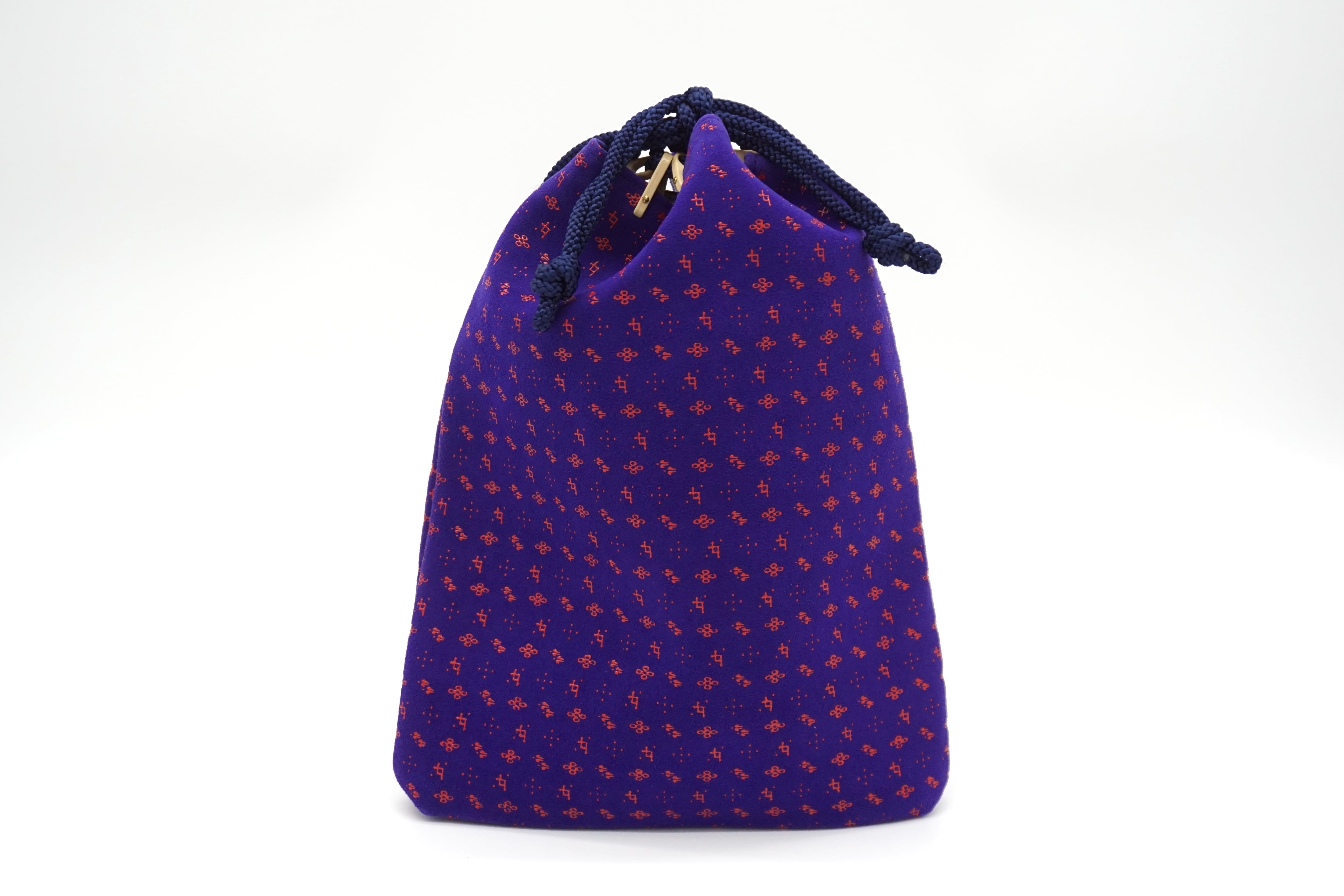 合切袋 紫×赤【印伝の山本 コラボ商品】 | 丸正商店