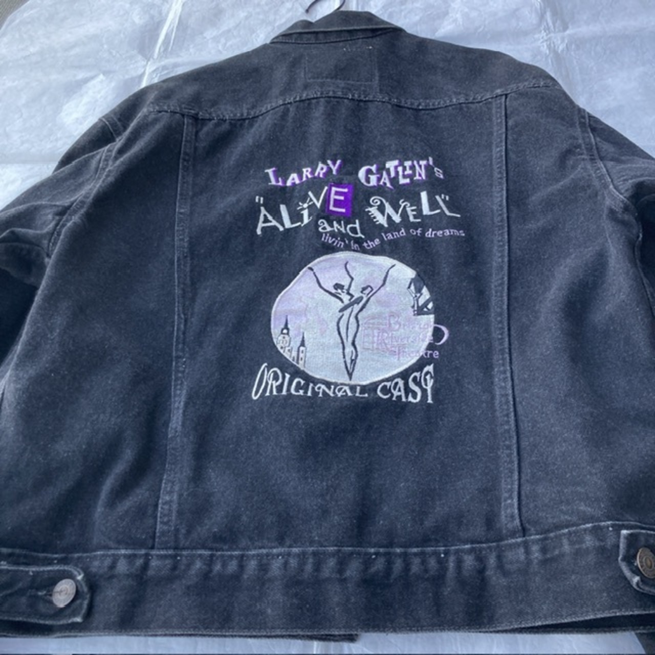 Levi's 70507 USA製 ブラックデニムジャケット 刺繍カスタム 画像6