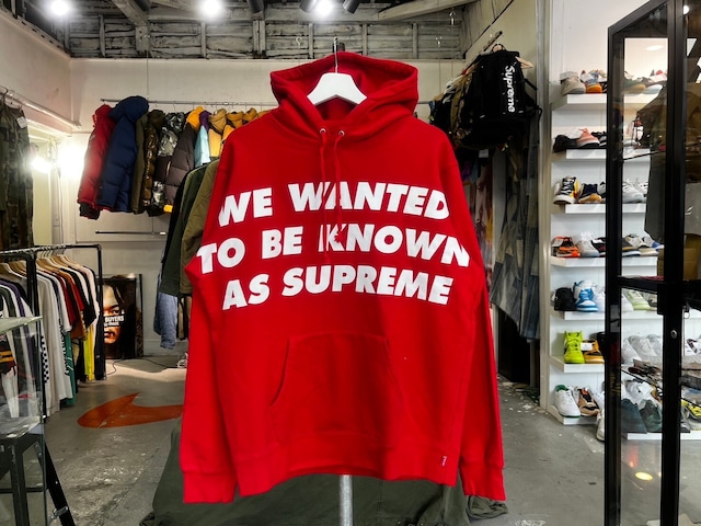 Supreme KNOWN AS HOODED SWEATSHIRT RED LARGE 07031