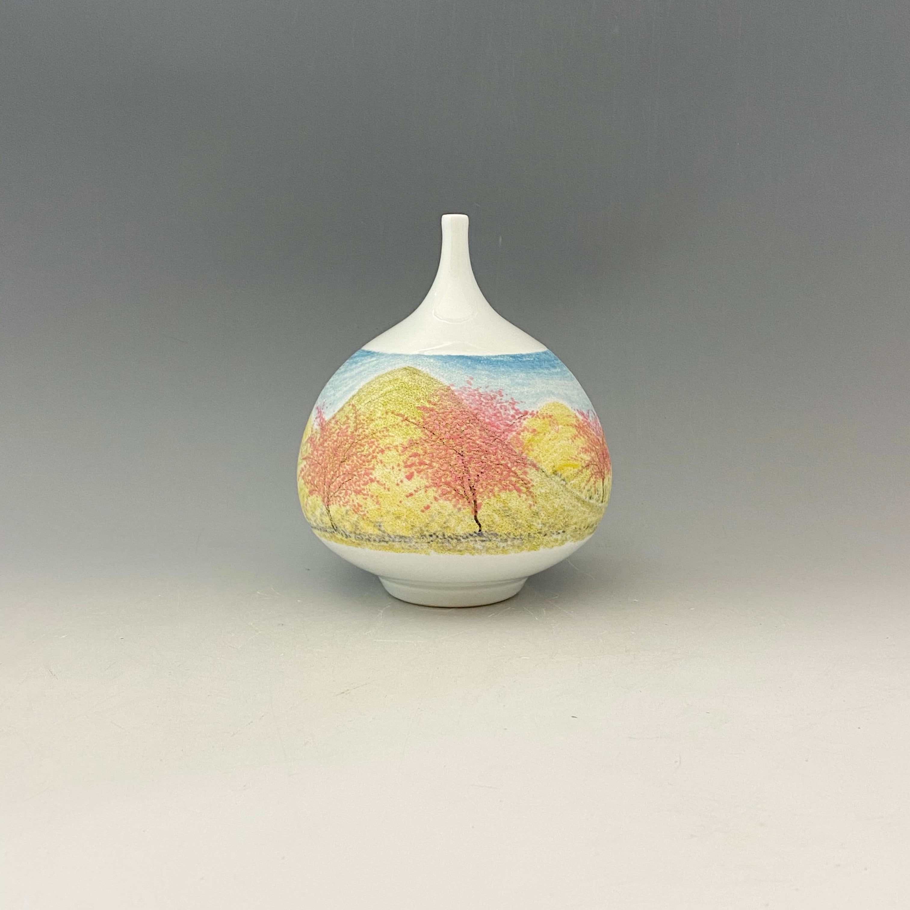 【一点物/景色窯変】貫入釉 蓋付壺｜奥行きある陶肌｜ 高15cm｜飾り壺・床の間 中尾恭純】点刻象嵌壺 | 中仙窯