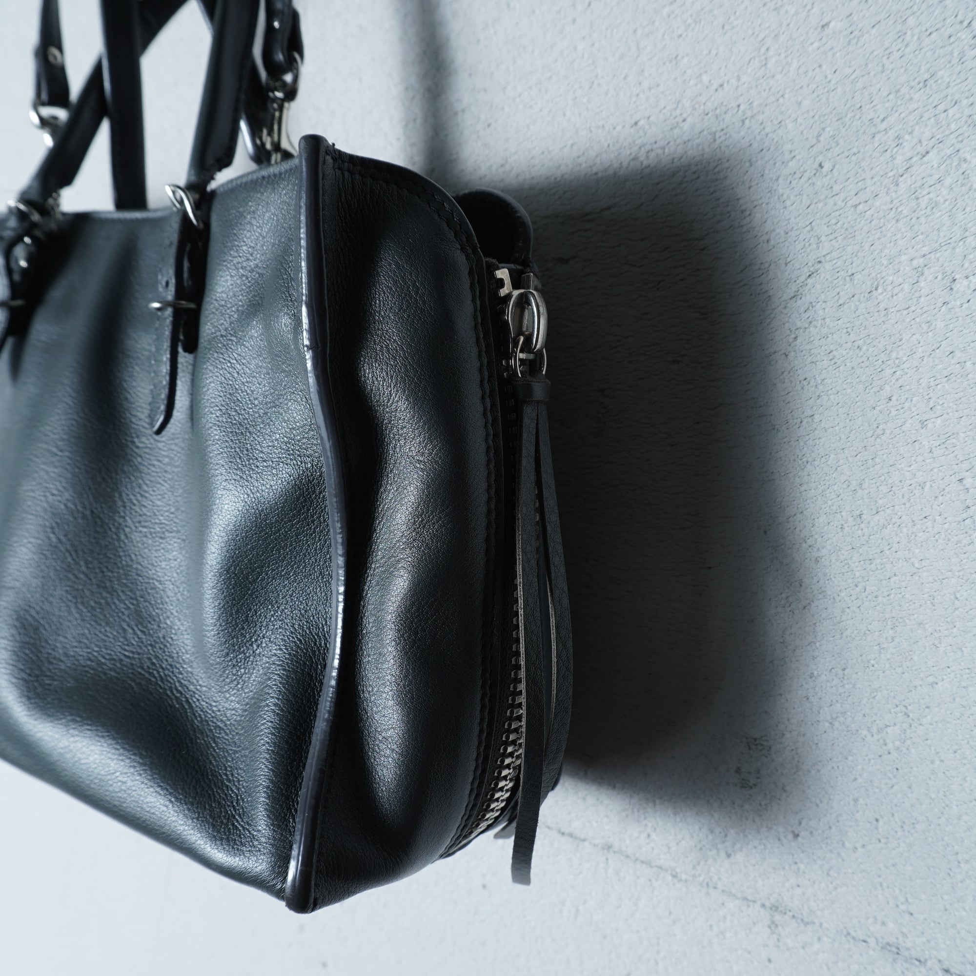 BALENCIAGA】バレンシアガ ペーパーレザー2WAYショルダーバッグ gray