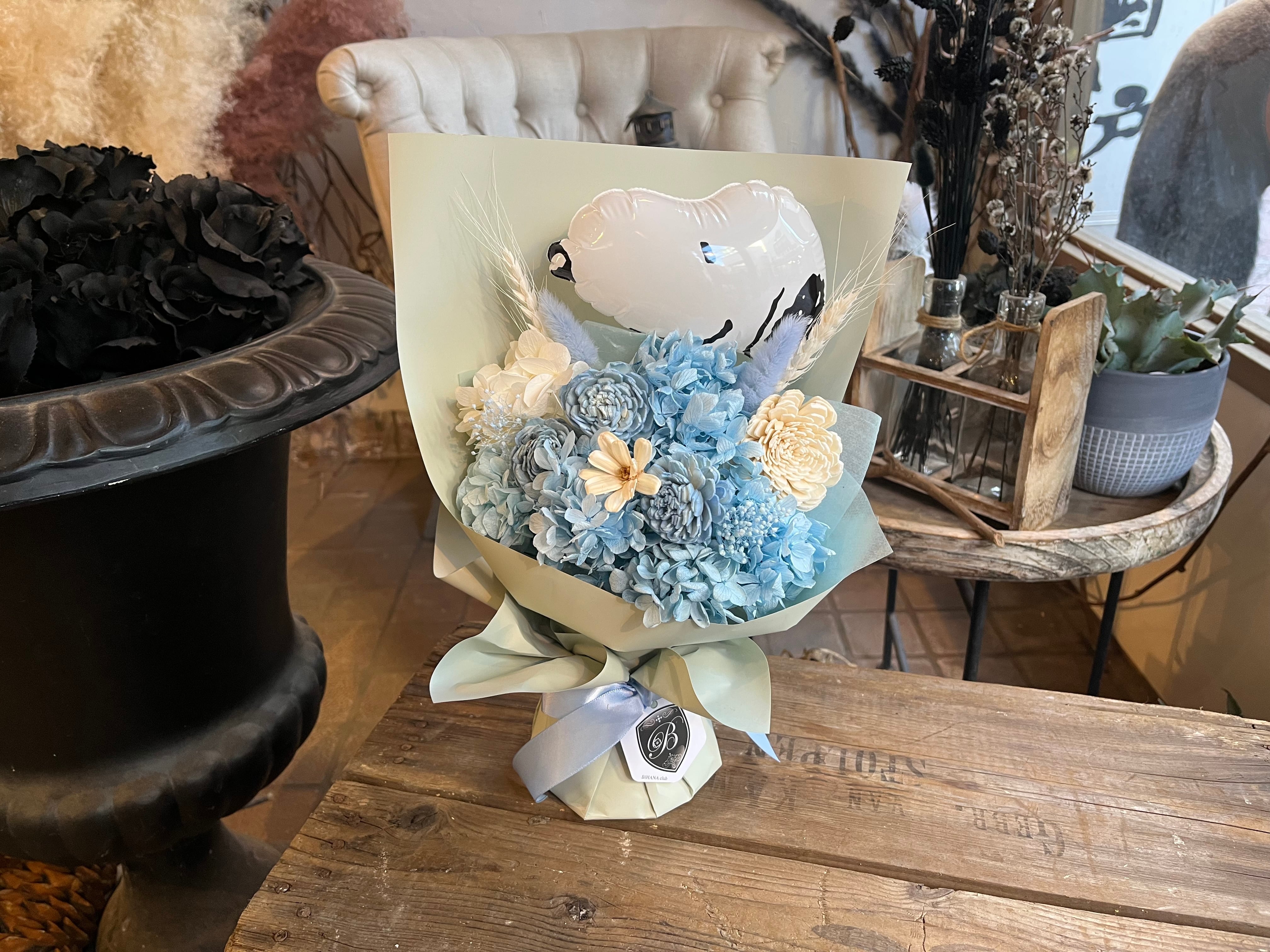 プリザーブドフラワー 花束 ギフト｜スタンディングブーケ（花瓶不要