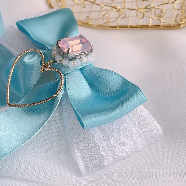 ツインテール ハーフツイン用 ハートリボンクリップ Twinkle Ribbon