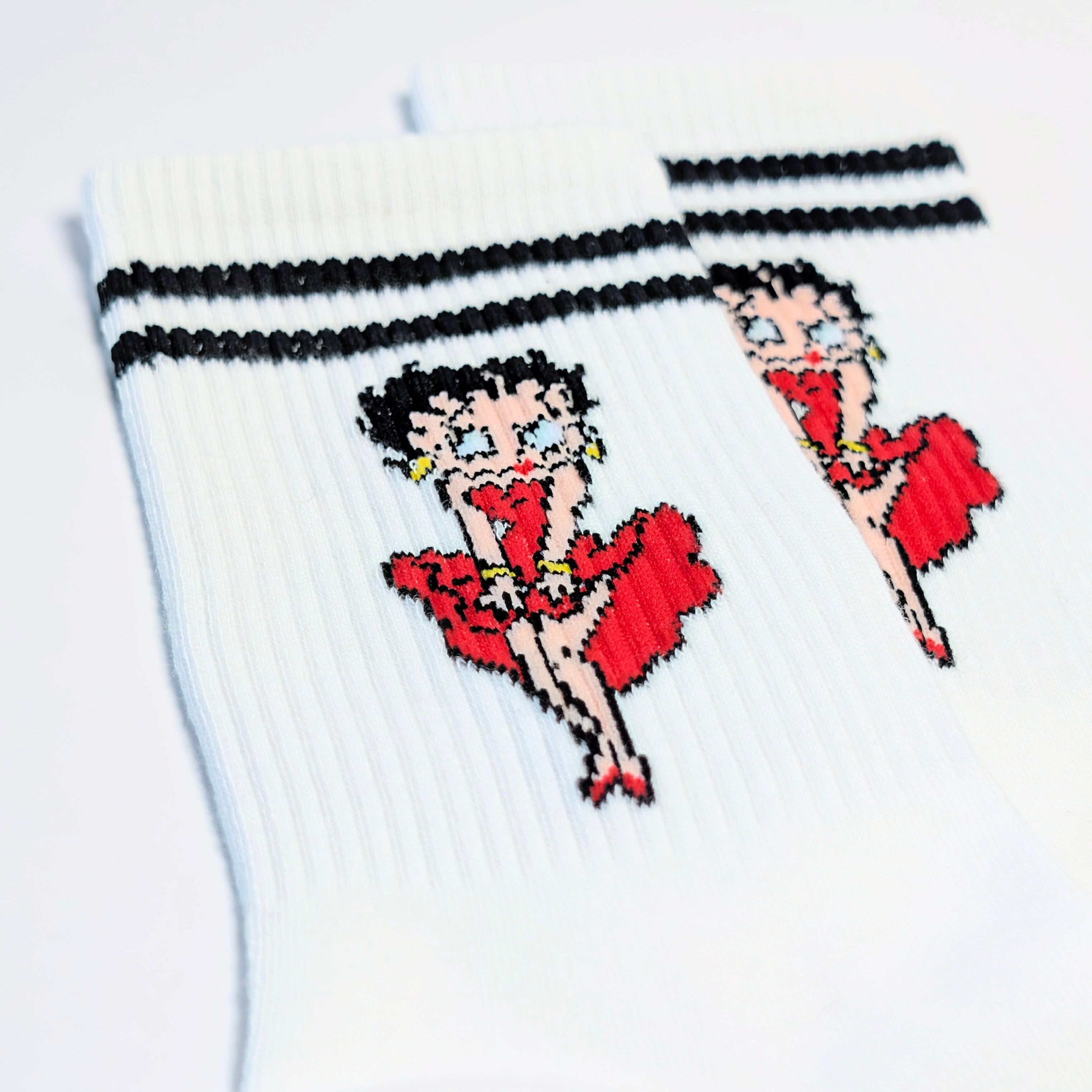 ♧【 crew socks / クルーソックス 】Betty Boop（ ベティちゃん ）靴下 / ソックス〚アメリカン雑貨 アメトイ〛