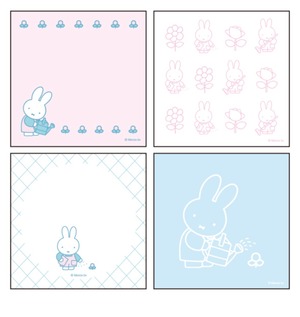 miffy スクエアメモパッド/flower
