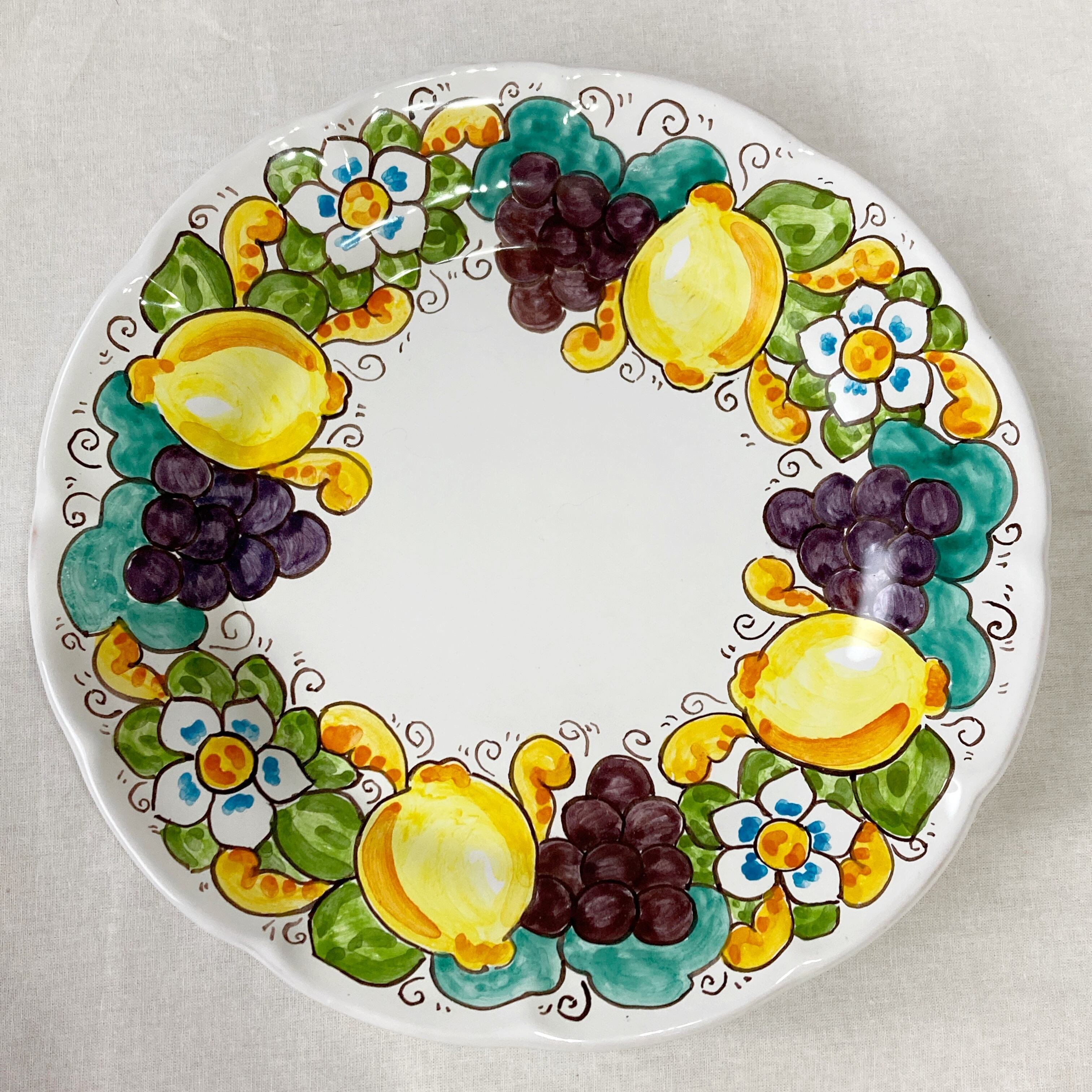 イタリア製　果実柄飾り皿