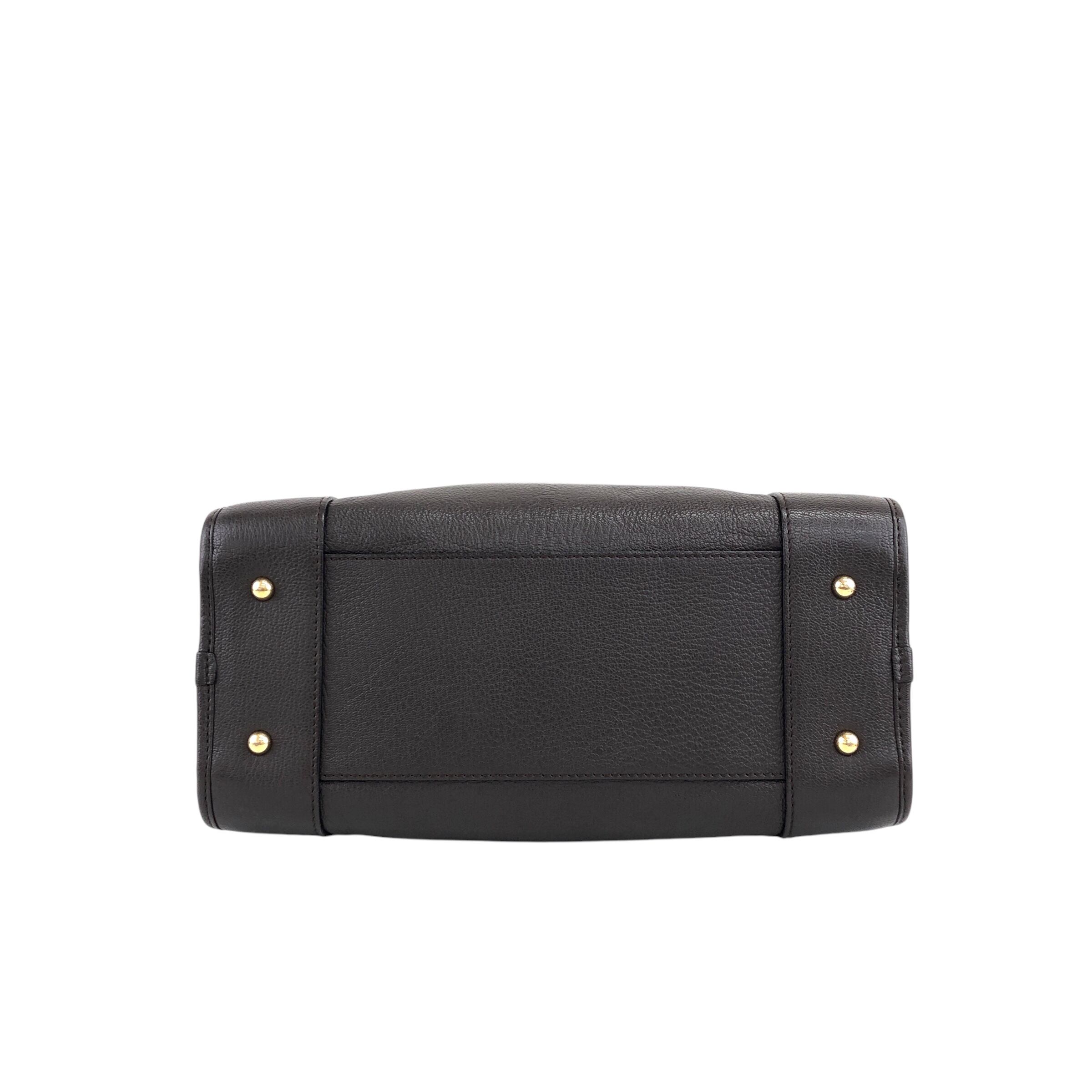 LOEWE ロエベ アマソナ28 ハンドバッグ ブラウン アナグラム レザー