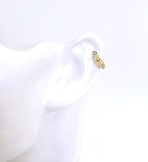 RABBIT CHARMのsnap RING body jewelry ® K18YG #0005 うさぎリングボディピアス/18金イエローゴールド