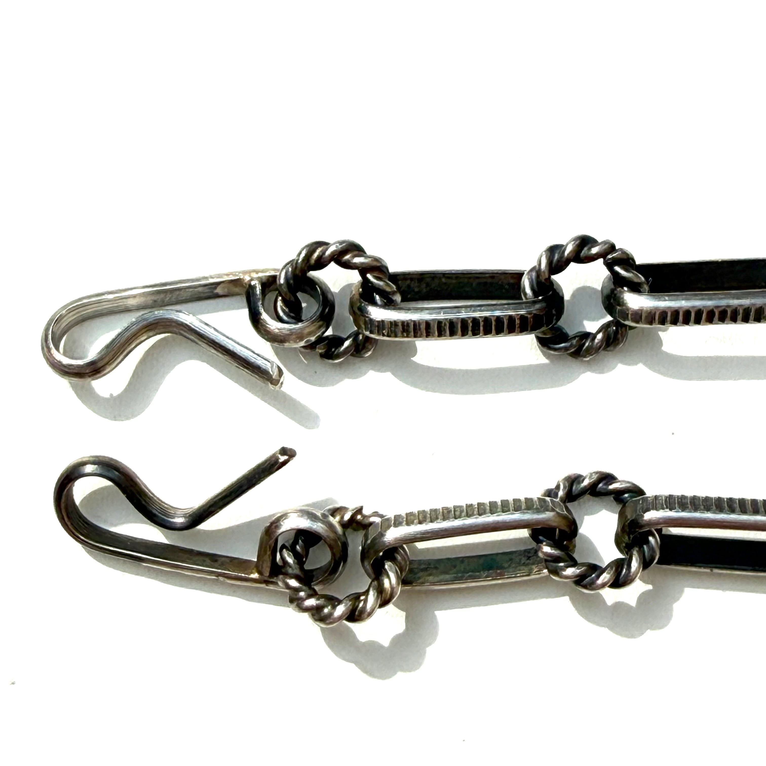Navajo Chain Bracelet （Half Round Stamped Link） Size M ナバホ