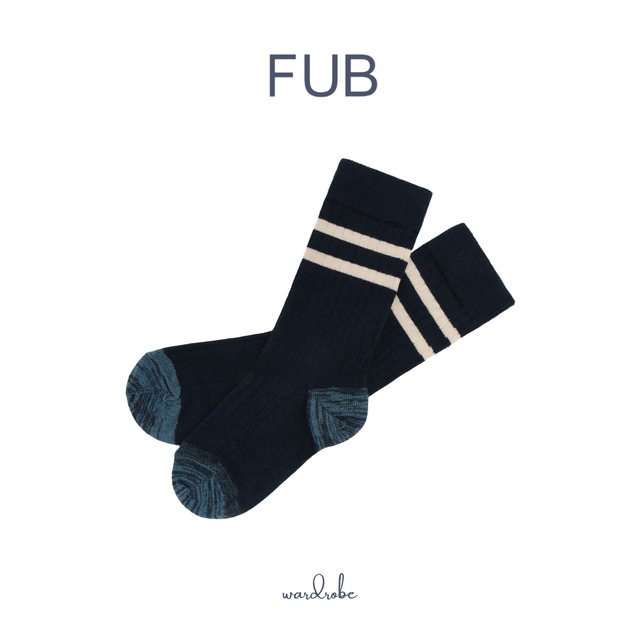 即納【FUB 】Tennis socks / Dark navy / ソックス / 靴下 / ファブ
