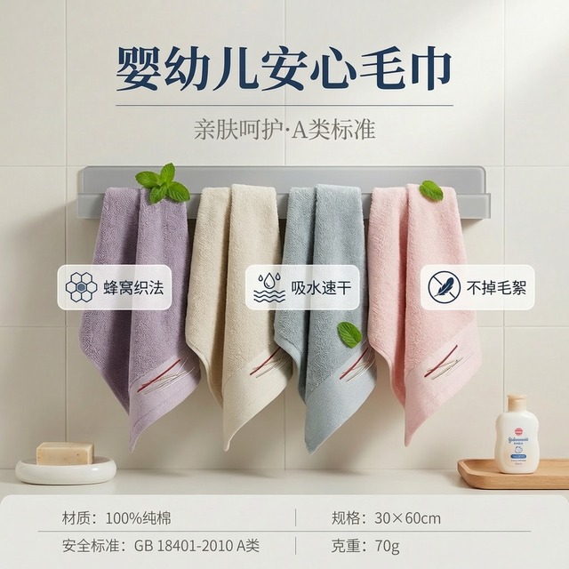 ゴールドナンバー 純綿タオル 30×60cm各色