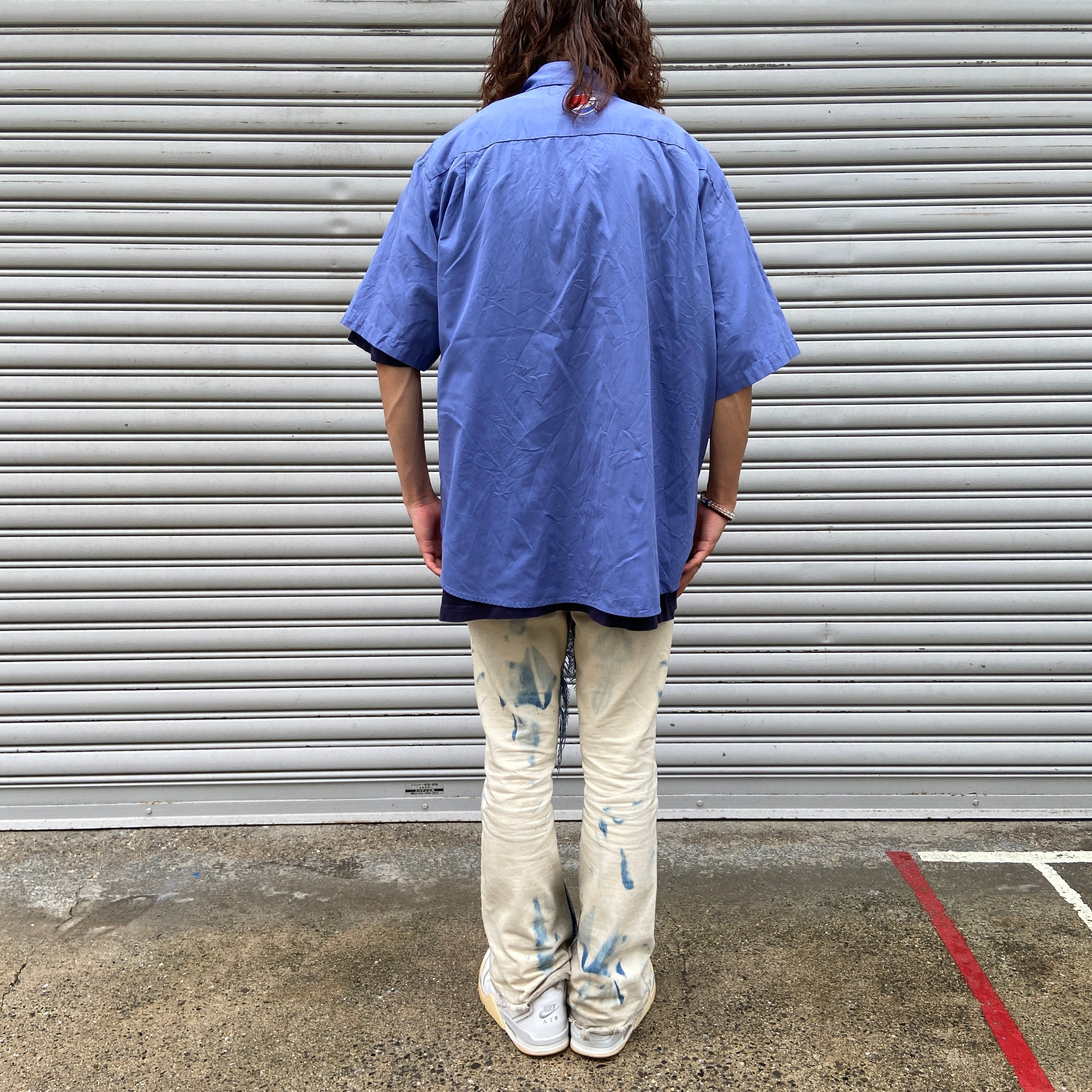 送料無料』PEPSI ペプシ ワーク半袖シャツ 企業ロゴ ボタンダウン XL