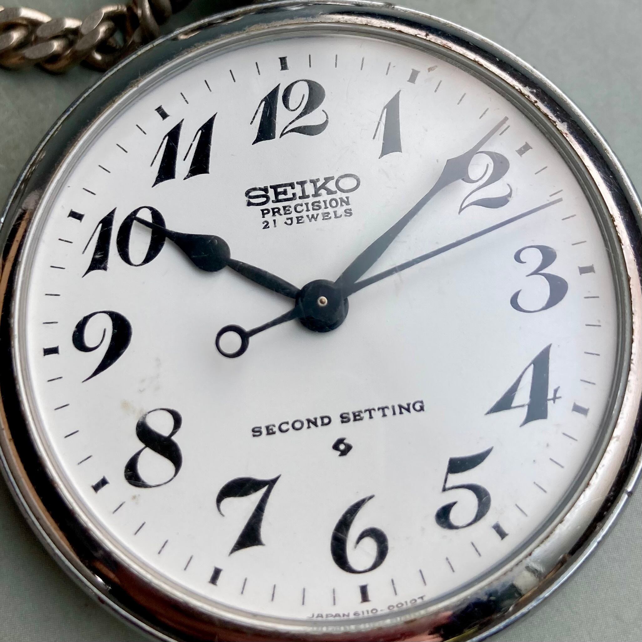 動作品】セイコー SEIKO 懐中時計 1974年 昭和49年 手巻き 鉄道