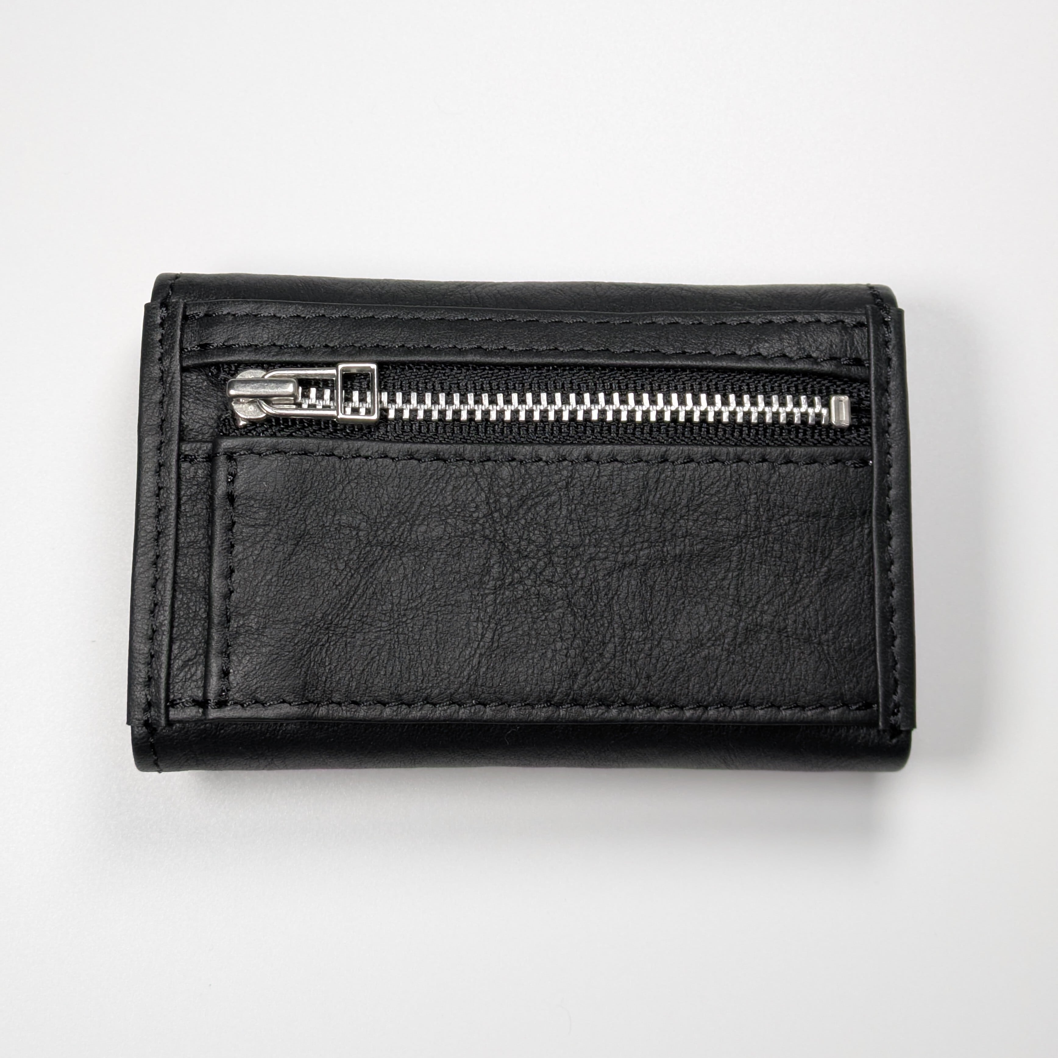 三つ折りウォレット ダイニーマレザー black | keel