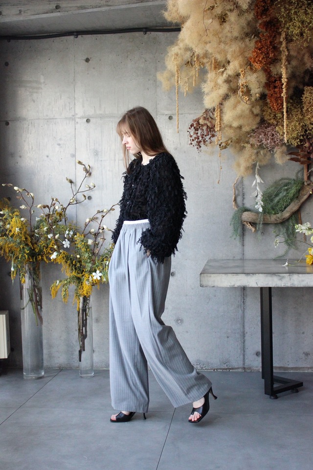 （select）フリンジシフォンカーディガン