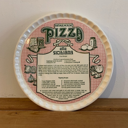 ビンテージ　プレート　Vintage　Pizza Recipe Plate 　Royal China社