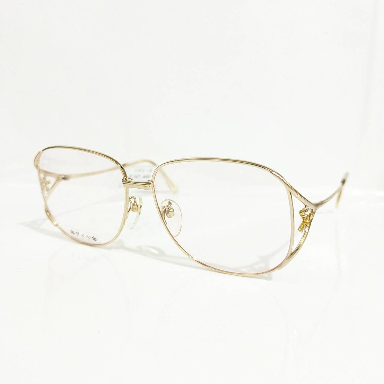 【HOYA】ウエリントンメタルフレーム ゴールド 宝石ダイヤ