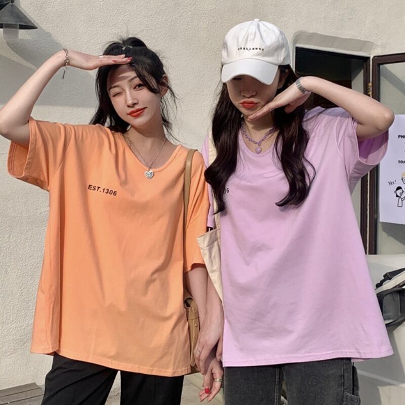 Tシャツ 薄手サマールーズソリッド カラートップス 夏物 ソリッドカラー YY-ファッション99862291706